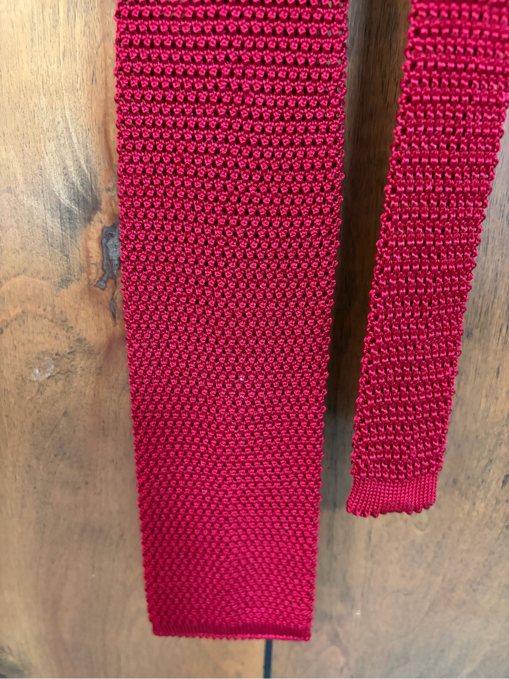 Lands' End Red Knit Tie